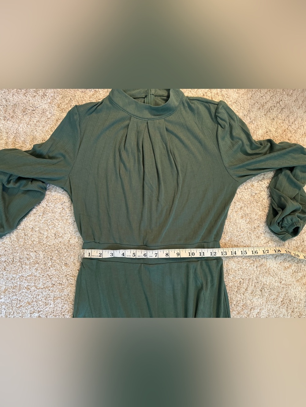 Halara long-sleeve mock neck maxi dress in Forrest Green. Size S - NWT - Picture 4 of 5